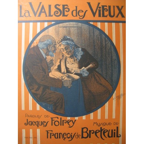 DE BRETEUIL La Valse des Vieux Chant Piano 1921