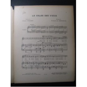 DE BRETEUIL La Valse des Vieux Chant Piano 1921