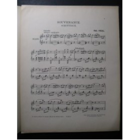 FRÉDEL Paul Souvenance Piano 1901