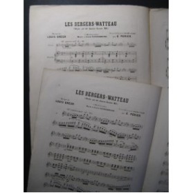 PERIER E. Les Bergers Watteau de Louis Gregh Violon Piano 1879