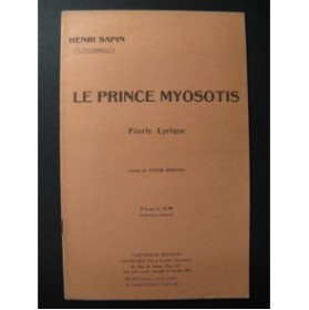 SAPIN Henri Le Prince Myosotis Chant Piano 1925