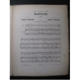 PÉRIER E. Madeleine Chant Piano 1872