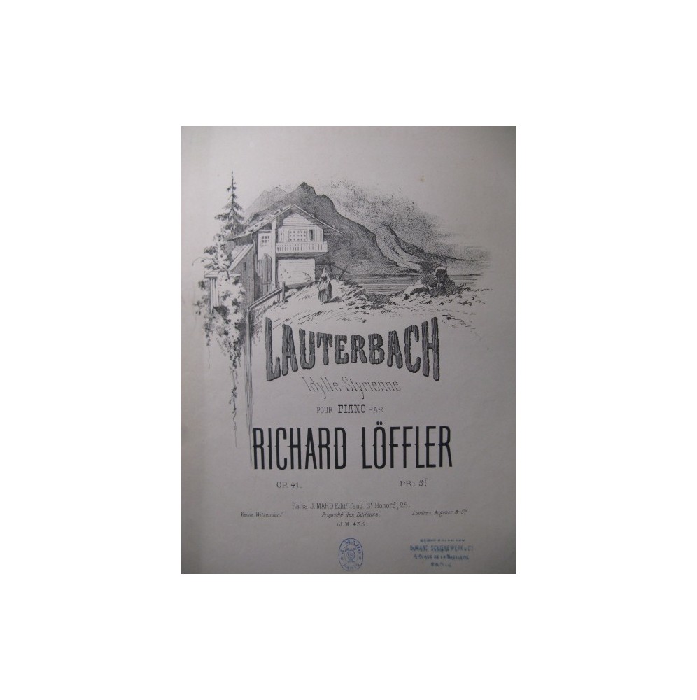 LÖFFLER Richard Lauterbach Piano 1862