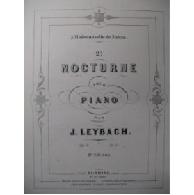 LEYBACH J. Nocturne No 2 Piano ca1857