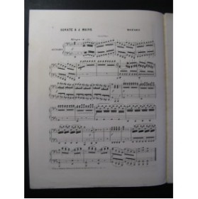 MOZART W. A. Sonate en Ré Maj Piano 4 mains ca1880