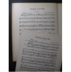 COUPERIN Louis Chanson Louis XIII Violon Piano 1910
