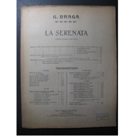 BRAGA G. La Serenata Piano Violoncelle ou Violon