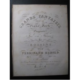 HEROLD Ferdinand Fantaisie Rossini Piano ca1820