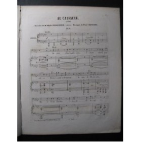 HENRION Paul Au Calvaire Chant Piano 1856