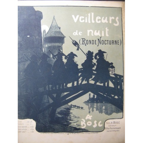 BOSC Auguste Veilleurs de Nuit Piano 1904