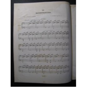 CZERNY Charles Rondinetto Auber Piano 4 mains 1848
