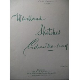 MACDOWELL Edward Woodland Sketches Piano