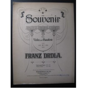 DRDLA Franz Souvenir Violon Piano 1906