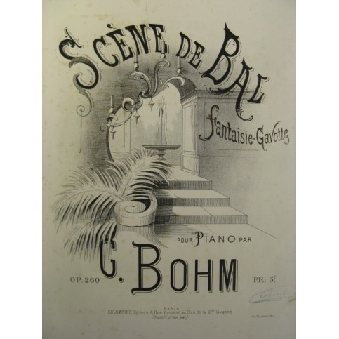 BOHM G. Scène de Bal Piano ca1880