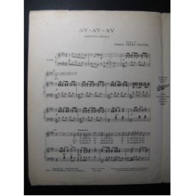 PEREZ FREIRE Osman Ay Ay Ay Chant Piano 1920