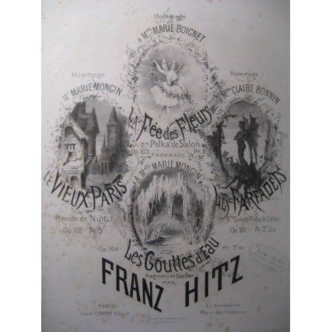 HITZ Franz La Fée des Fleurs Piano XIXe