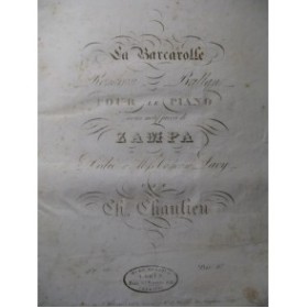 CHAULIEU Ch. La Barcarolle Piano 1831