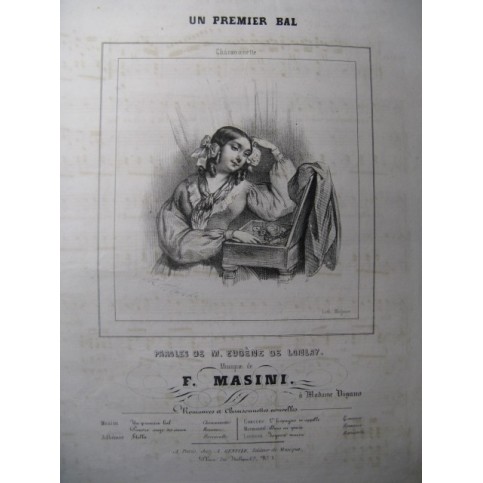 MASINI F. Un Premier Bal Chant Piano ca1830