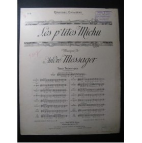 MESSAGER André Les P'tits Michu No 3 Chant Piano 1897