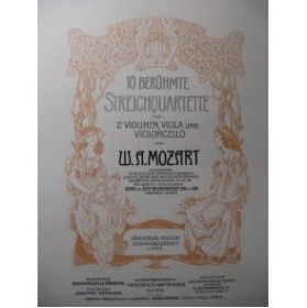 MOZART W. A. Quartett 8 Violon Alto Violoncelle