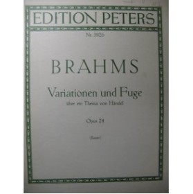 BRAHMS Johannes Variationen und Fuge Piano