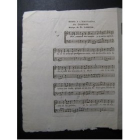 LEFEVRE Xavier Hymne à l'Agriculture Chant Piano 1796