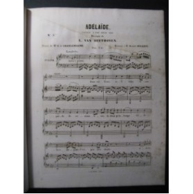 BEETHOVEN Adélaïde Chant Piano 1862