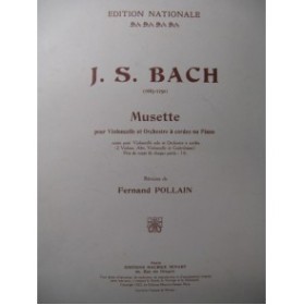 BACH J. S. Musette Violoncelle Piano 1922