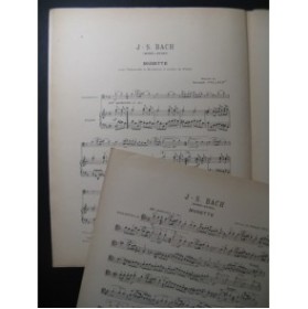 BACH J. S. Musette Violoncelle Piano 1922