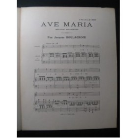 SOULACROIX Jacques Ave Maria 2 Chant Orgue