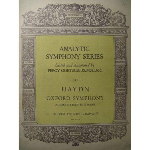 HAYDN Joseph Symphonie No 16 Piano