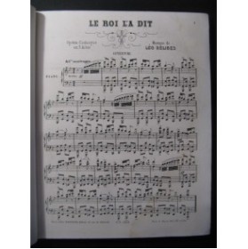 DELIBES Léo Le Roi l'a dit Piano ca1870