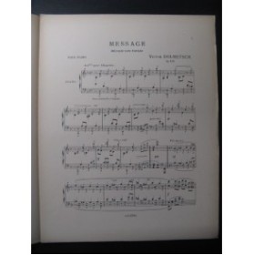 DOLMETSCH V. Message Piano ca1900