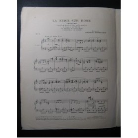 HONEGGER Arthur La Neige sur Rome Piano 1948