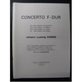 KREBS Johann Ludwig Concerto F dur Guitare Piano Cordes 1973