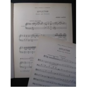 AUBERT Gaston Affliction Violoncelle Piano 1914