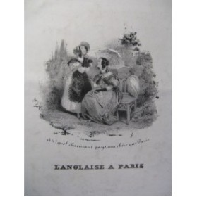 PANSERON Auguste L'Anglaise à Paris Piano Chant ca1830