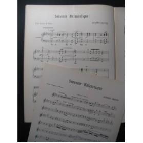 AUBERT Gaston Souvenir Mélancolique Piano Violon 1914