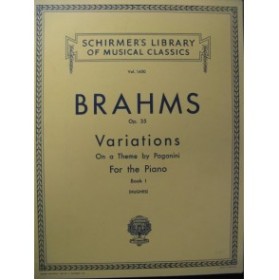 BRAHMS Johannes Variations Paganini 1 Piano