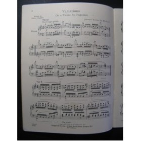 BRAHMS Johannes Variations Paganini 1 Piano