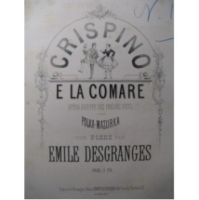 DESGRANGES Emile Crispino e la Comare Piano ca1870