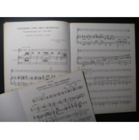 PIZZINI Carlo Alberto Concierto para tres Hermanas Piano Guitare 1971