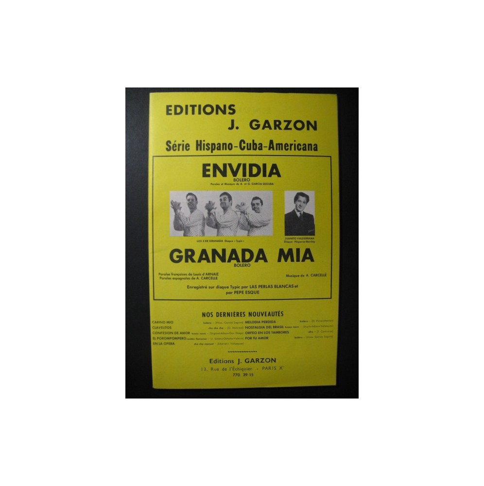 Envidia & Granada Mia Bolero Accordéon Orchestre1960