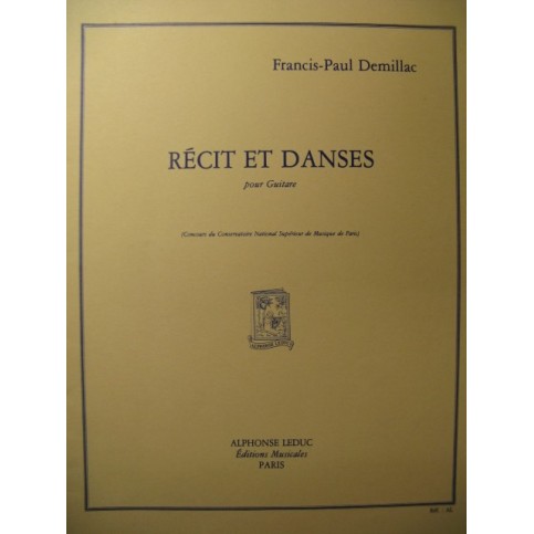 DEMILLAC Francis Paul Récit et Danses Dédicace Guitare 1982