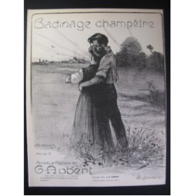 AUBERT Gaston Badinage Champêtre Pousthomis Chant Piano 1911