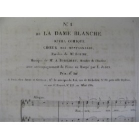 BOIELDIEU Adrien La Dame Blanche No 1 Chant Harpe ou Piano ca1825
