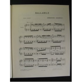 CHABRIER Emmanuel Ballabile Piano