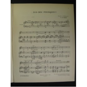 AUBERT Gaston Dis-moi Pourquoi ? Pousthomis Chant Piano 1912