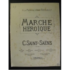 SAINT-SAËNS Camille Marche Héroïque Piano 4 mains 1872