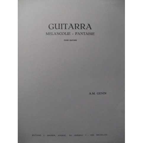 GENIN A. M. Guitarra Dédicace Guitare 1982